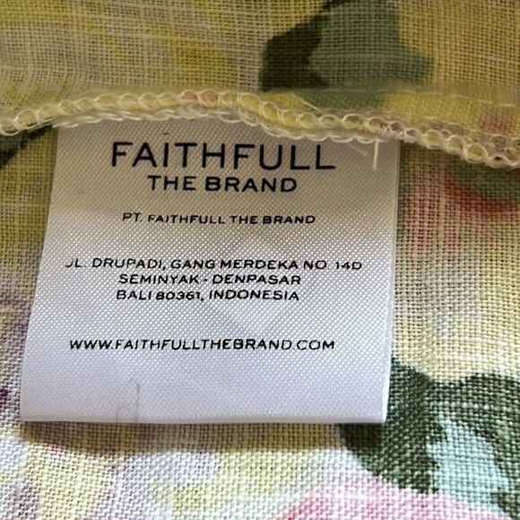 Faithful The Brand De Christian Venissa Floral Linen Midi Dress XS - Picture 13 of 14